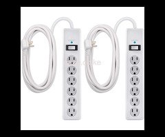 6 Way, 2USB Ports, Power Extension Cable with surge Protection